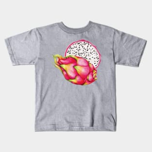 Dragon Fruit Watercolour illustration Kids T-Shirt